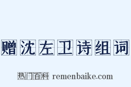 赠沈左卫诗组词是什么意思的图片